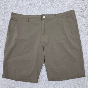 Prana Mens Green Flat‎ Front Shorts Size 40 Outdoor Hiking Casual Travel